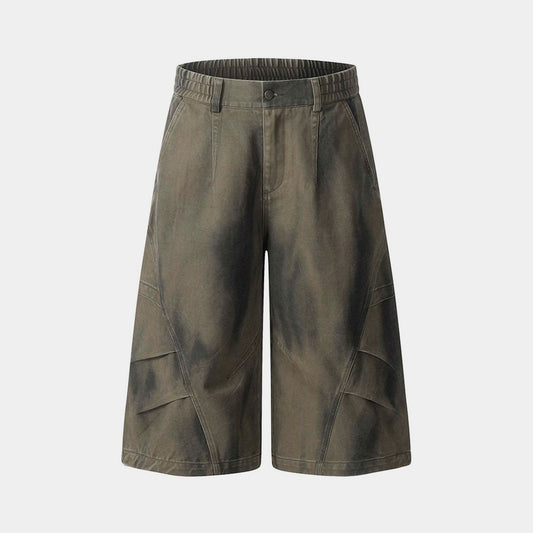 Washed Cargo | Wide-Leg Shorts - Santo 