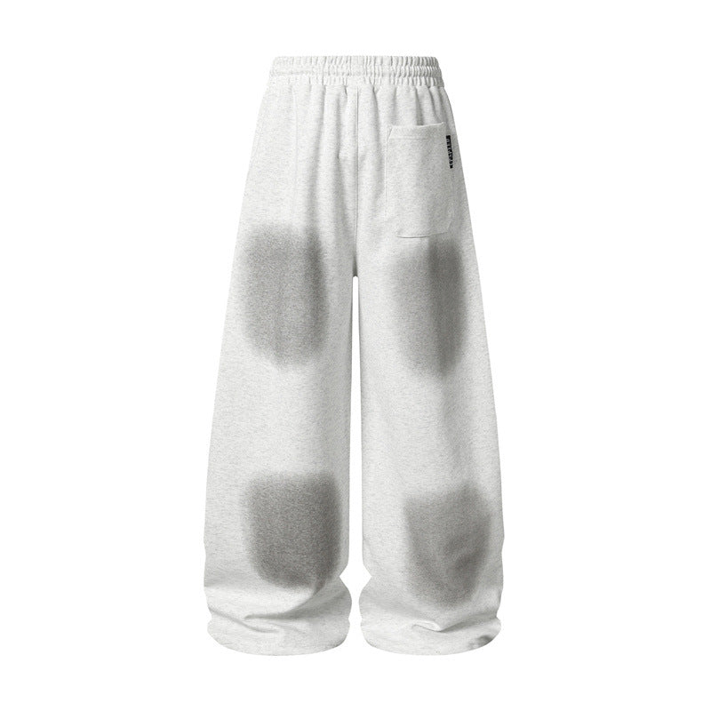 Spray Paint Star Print Distressed Sweatpants