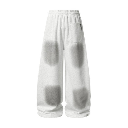 Spray Paint Star Print Distressed Sweatpants