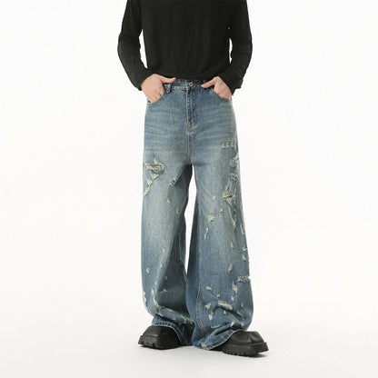 Jeans leopardati con coulisse