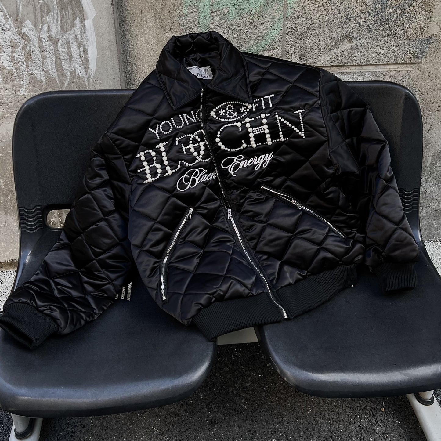 Pearl Lettered | Quilted Padded Jacket