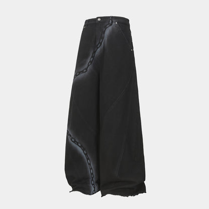 Chain Print | Baggy Jeans - Santo 