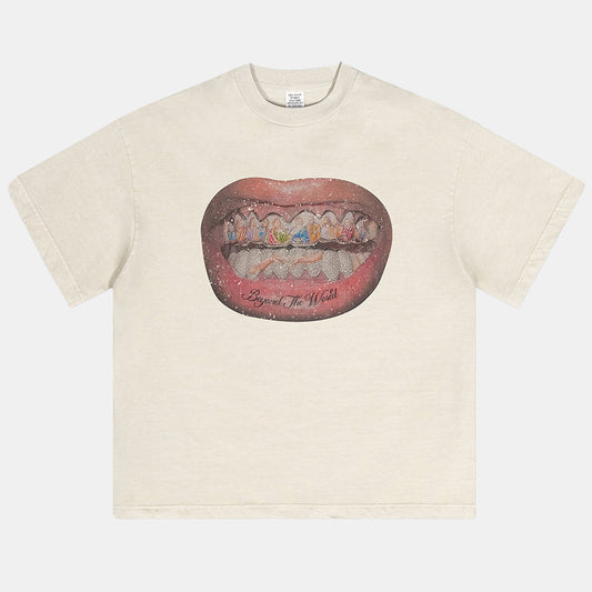 Mouth Graphic Print | Hip Hop T-Shirt - Santo 
