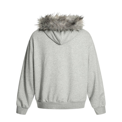 Gothic Fur Collar | Zip Up Hoodie - Santo 