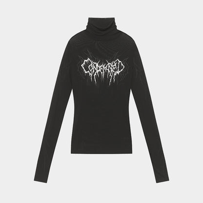 Streetwear Gothic Print | Turtleneck Sweatshirt - Santo 
