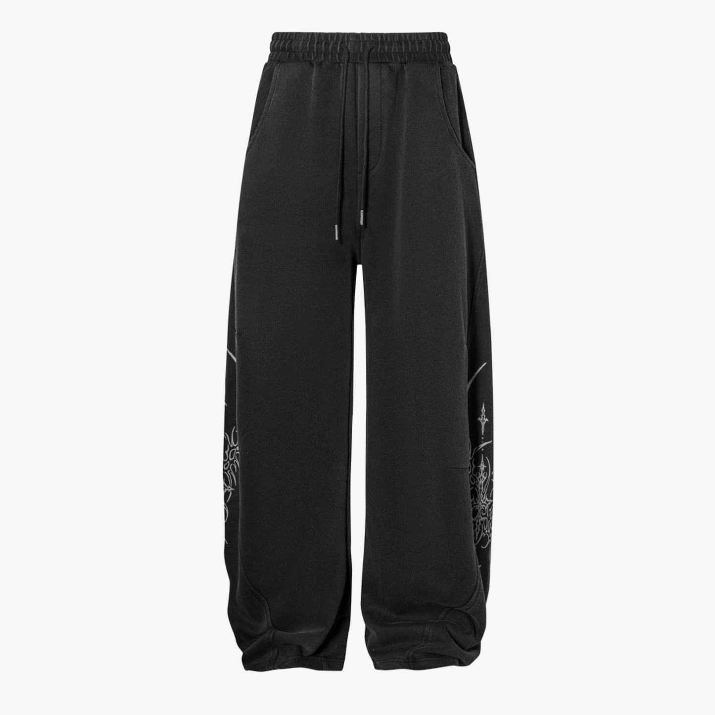Graphic Wide-Leg Street Pants