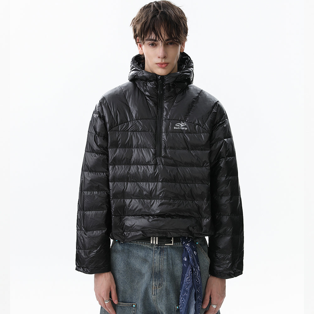 Lightweight Half-Zip | Hooded Puffer Jacket
