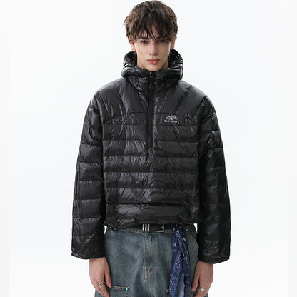 Lightweight Half-Zip | Hooded Puffer Jacket
