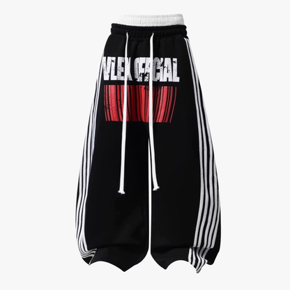 Double Waist Washed Side Stripe Sweatpants