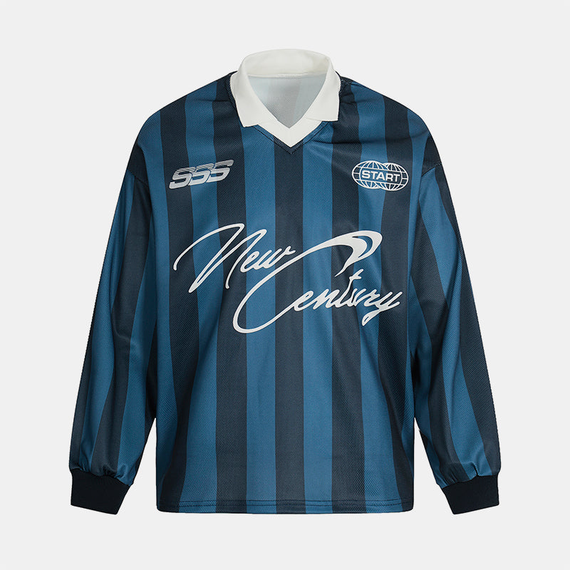 Signature Stripes Graphic | V-Neck Sweatshirt - Santo 