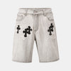 'Cross' Denim Shorts - Santo 