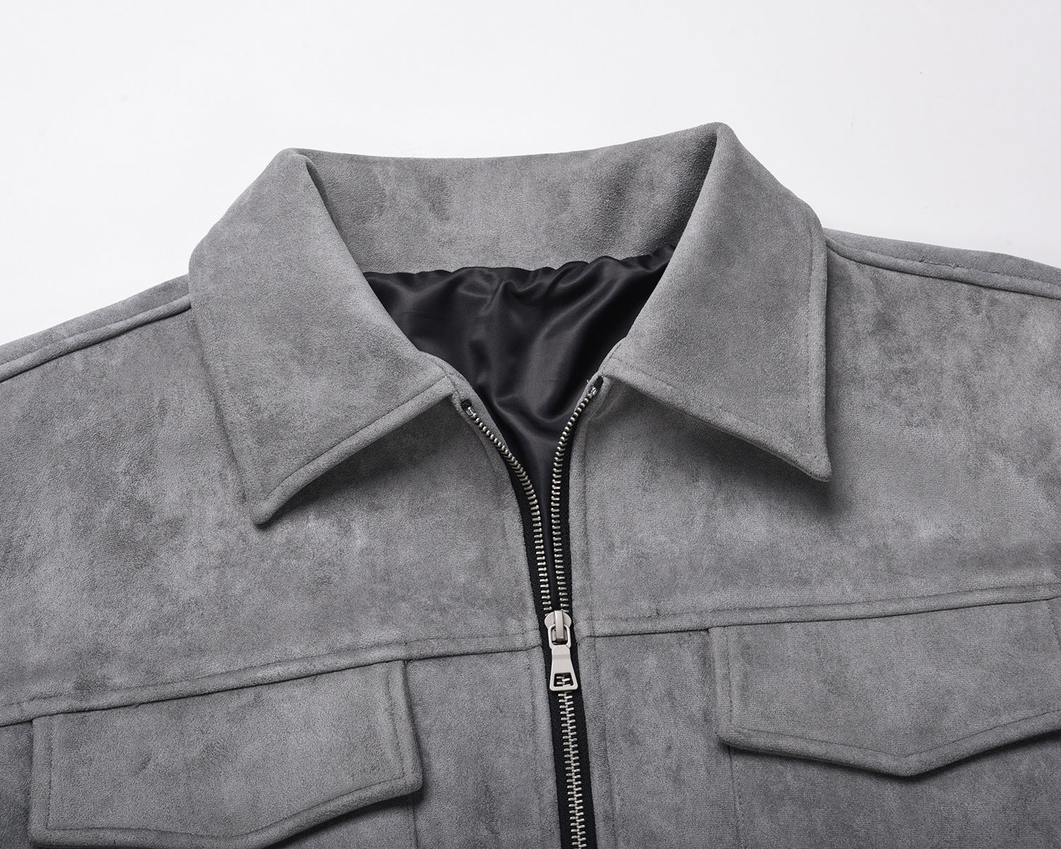 Urban Suede | Übergroße Jacke mit Reißverschluss