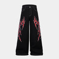 Flame Graphic | Baggy Jeans - Santo 