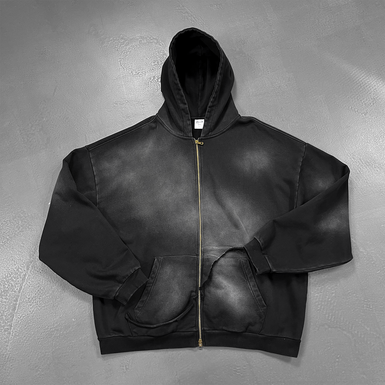 Washed Distressed | Zip-Up Hoodie