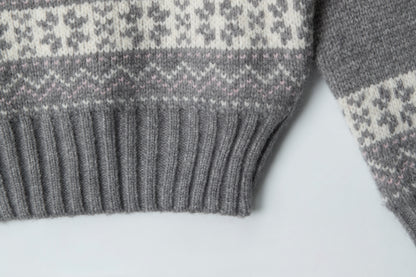 Kitten Knit | Fair Isle Cropped Sweater - Santo 