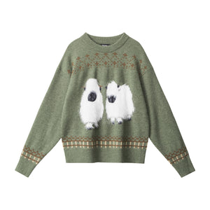 Woolly Pair | Fuzzy Sheep Knit Jumper