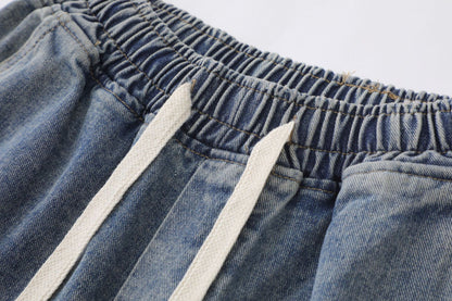 Light Wash | Vintage Ripped Baggy Jorts - Santo 