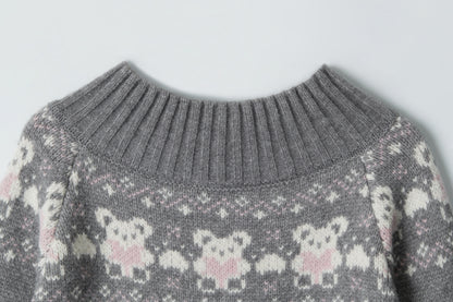 Kitten Knit | Fair Isle Cropped Sweater - Santo 