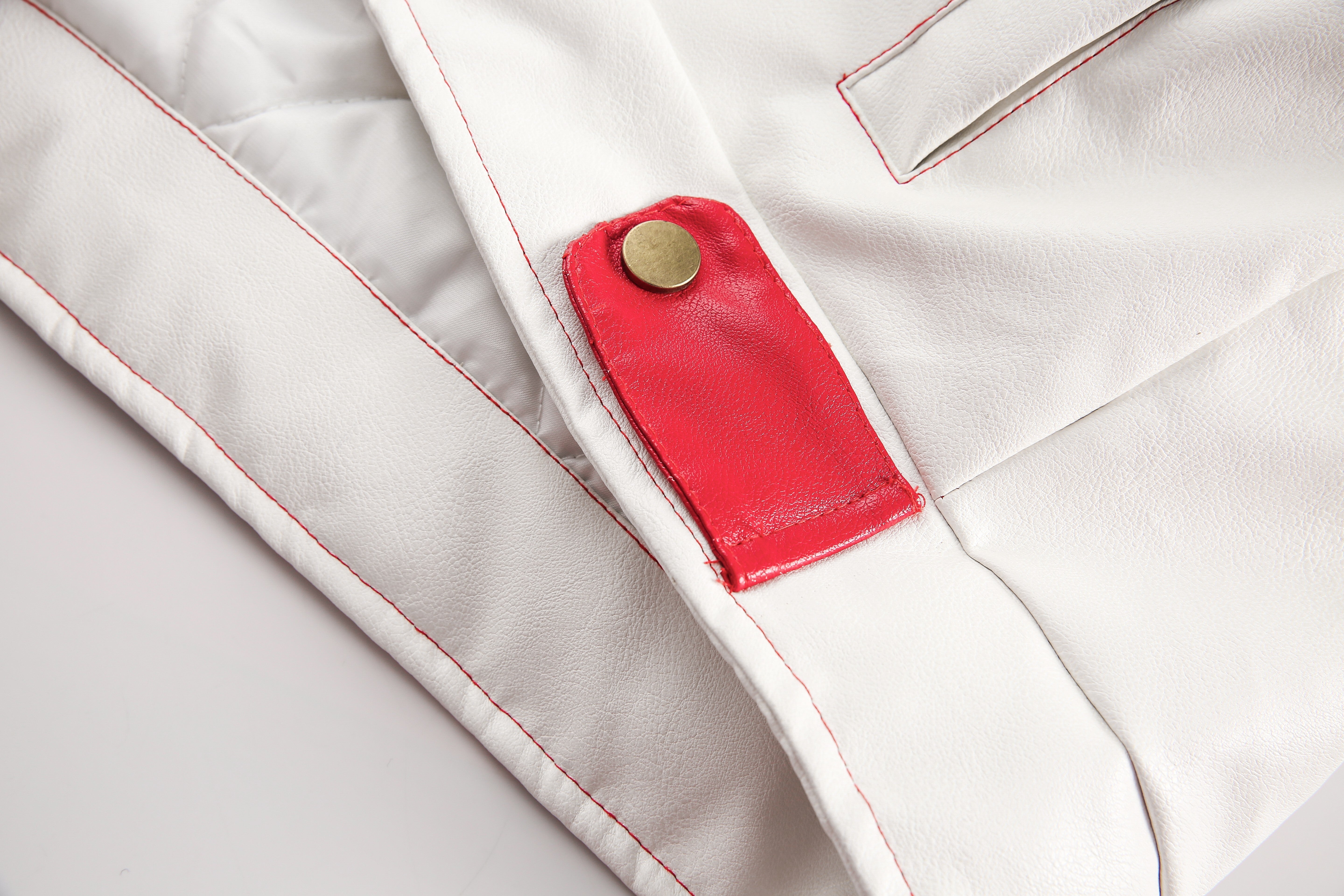 Race Zone | Moto-Inspired White Zip Jacket