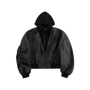 Techwear Style | Layered Hooded Bomber Jacket - Santo 