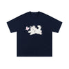 Fuzzy Cat | Embroidered Playful Tee