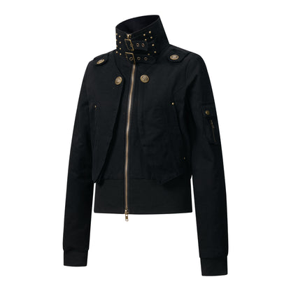 Shadow Armor | Cropped Vegan Leather Jacket