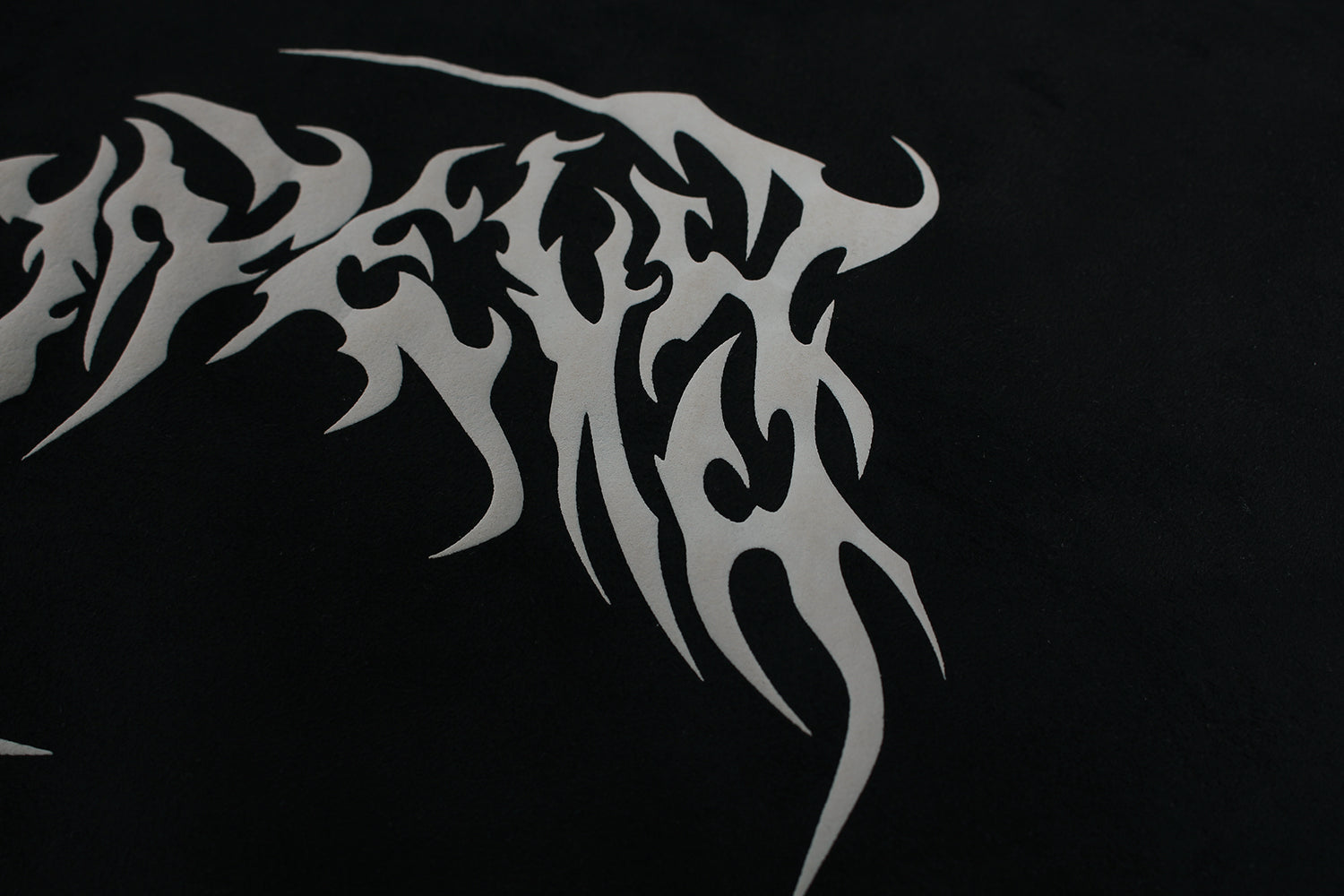 Metal Letter Cross Print | Gothic Hoodie - Santo 