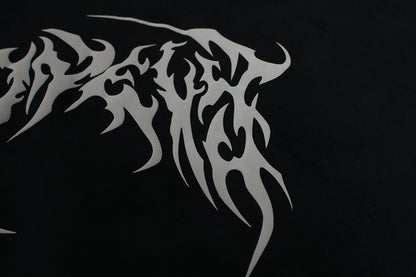 Metal Letter Cross Print | Gothic Hoodie - Santo 