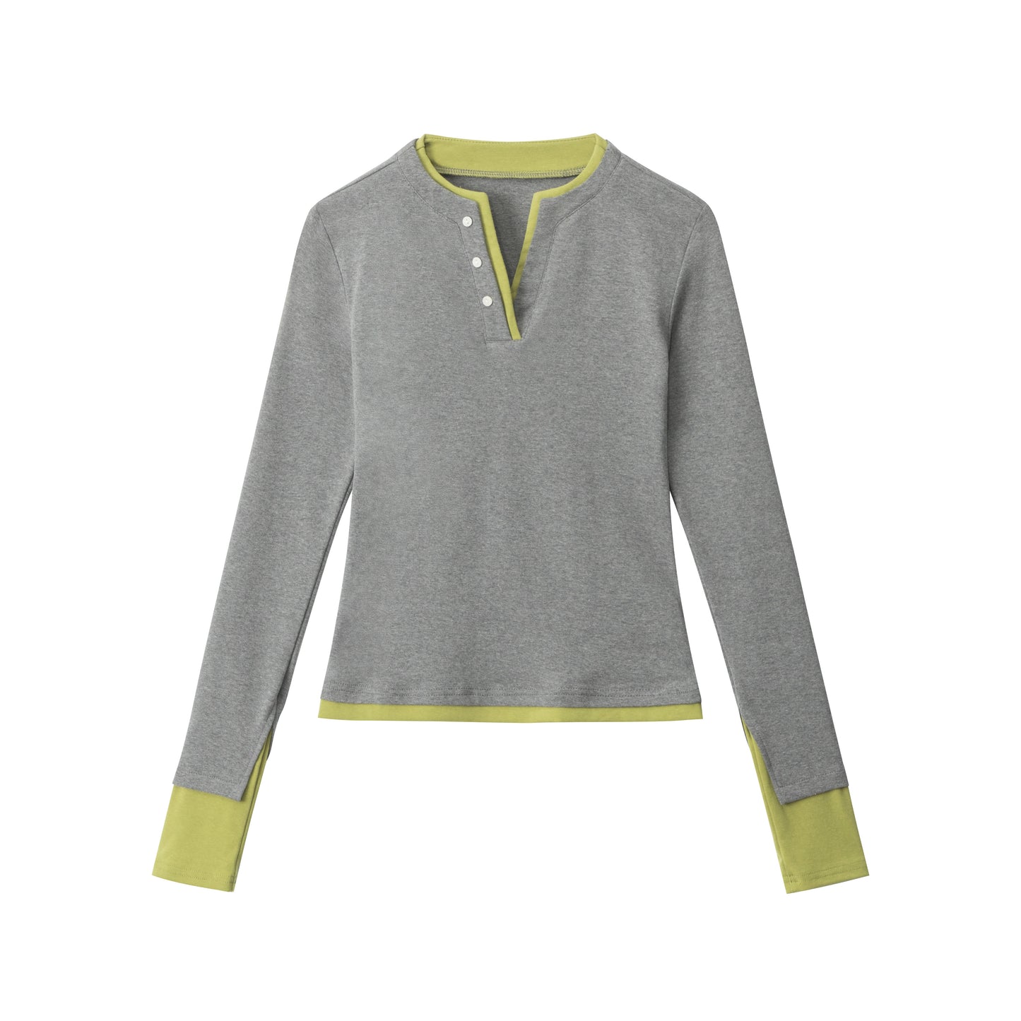 CONTRAST EDGE | Color-Trim Henley Duo