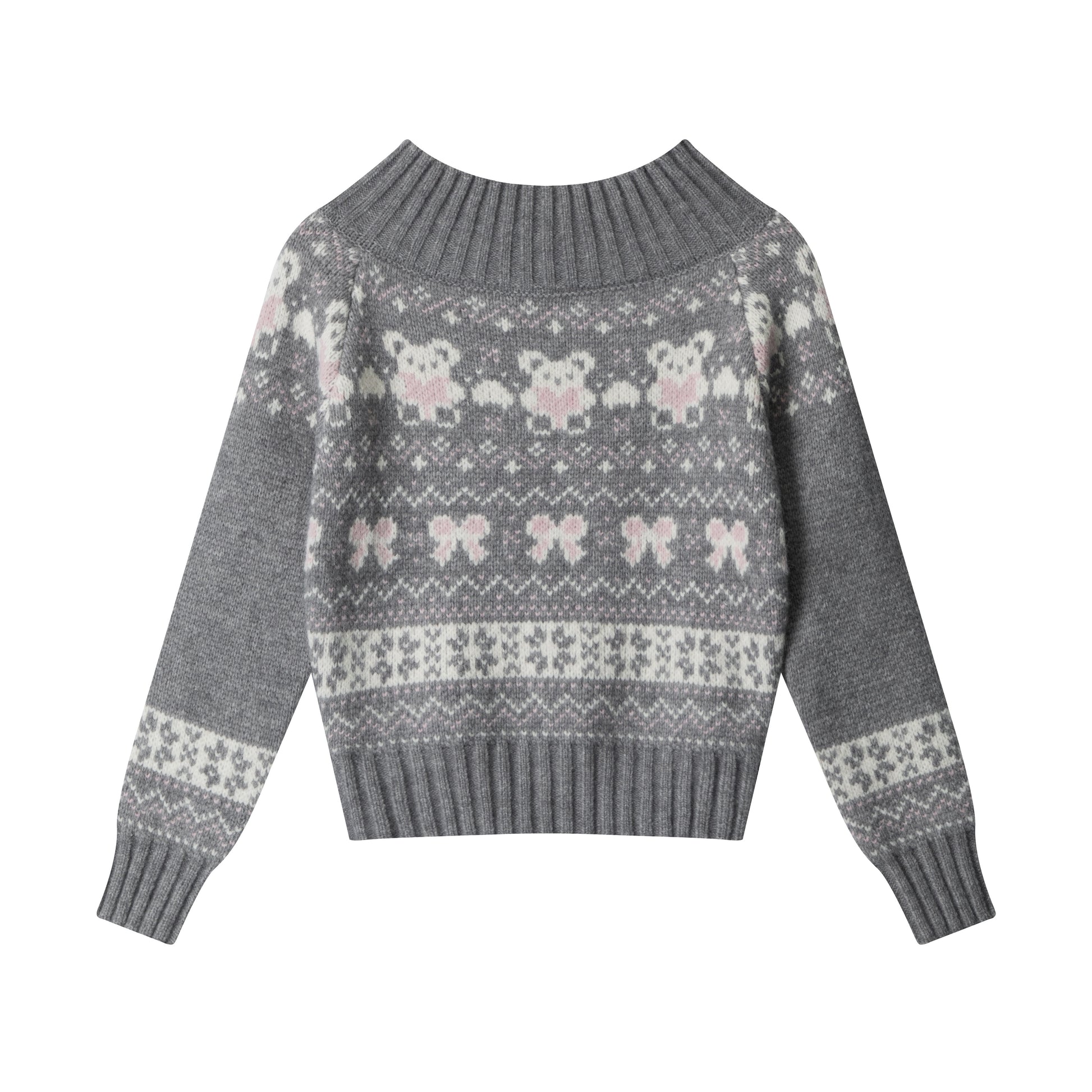 Kitten Knit | Fair Isle Cropped Sweater - Santo 