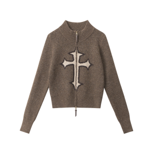 Fuzzy Pup | Dog Sweater with Colorful Knit Scarf