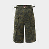 Short camouflage avec ceinture et poches