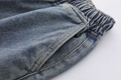 Light Wash | Vintage Ripped Baggy Jorts - Santo 