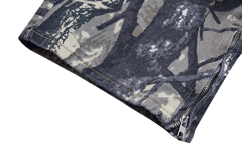 Distressed Patchwork | Camouflage Cargos