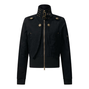 Shadow Armor | Cropped Vegan Leather Jacket