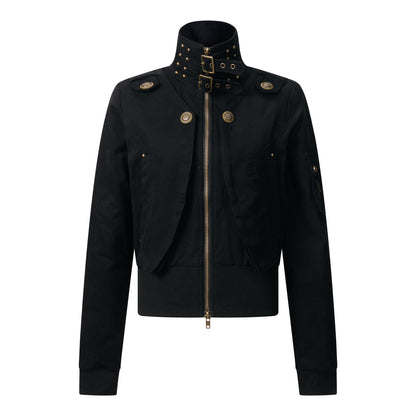 Shadow Armor | Cropped Vegan Leather Jacket