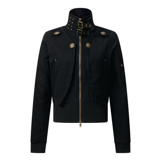 Shadow Armor | Cropped Vegan Leather Jacket