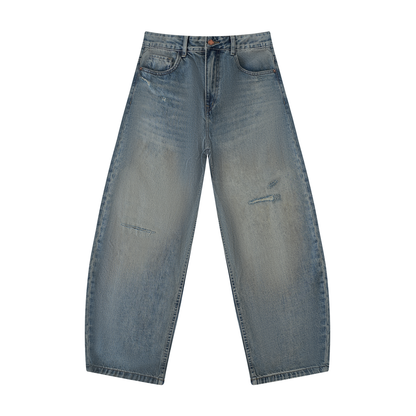 Free Rip - Distressed Barrel Leg Jeans