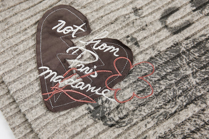 Vintage Plaid Teddy | V-Neck Sweatshirt - Santo 