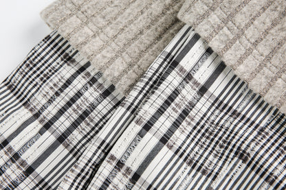 Vintage Plaid Teddy | V-Neck Sweatshirt - Santo 