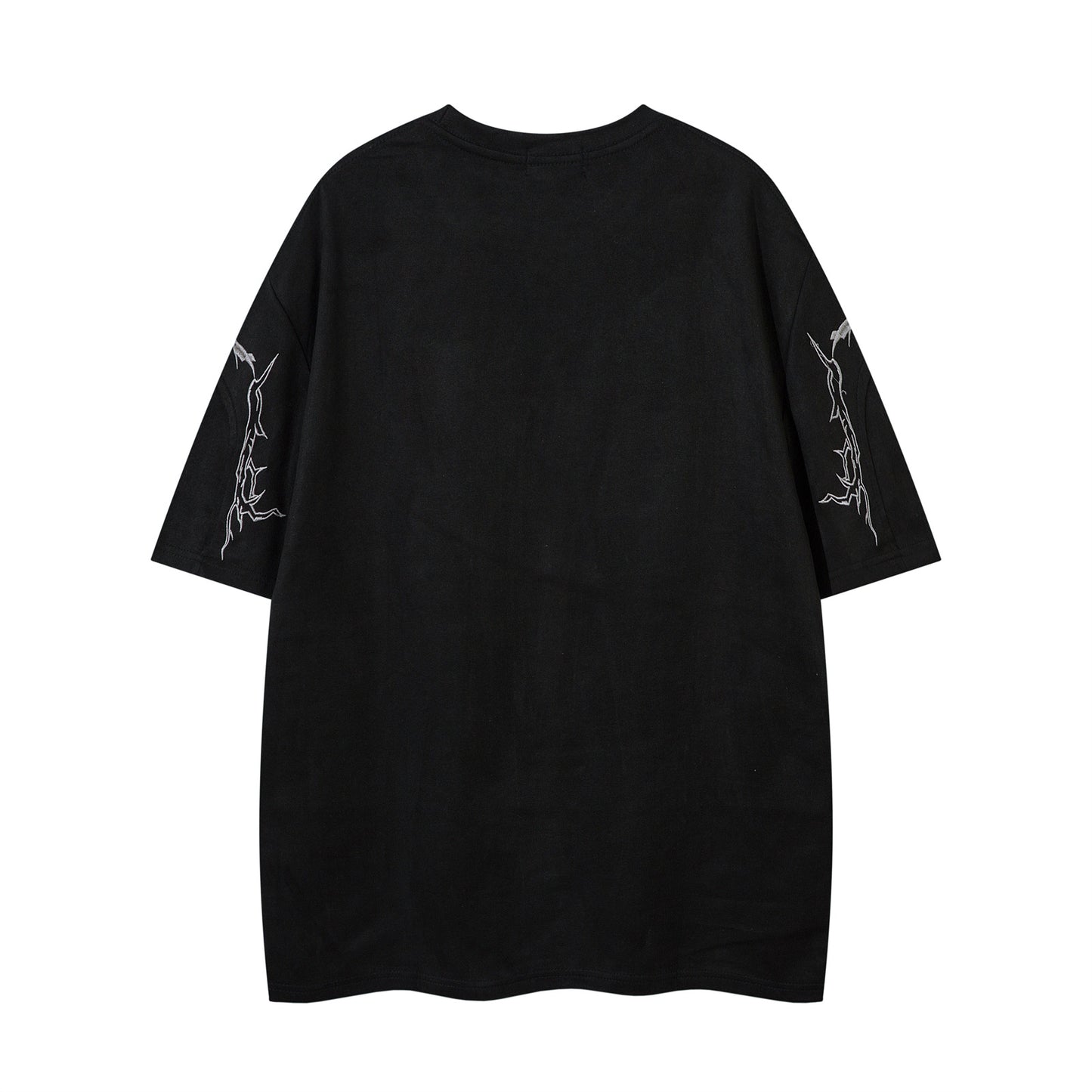 Thorn Embroidery Suede T-Shirt