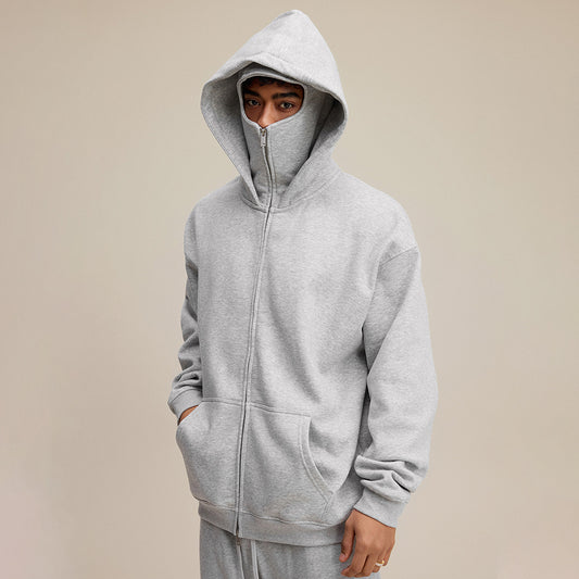 Windproof Mask | Oversized Zip Up Hoodie - Santo 