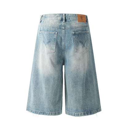 Ripped Washed | Wide-Leg Shorts - Santo 