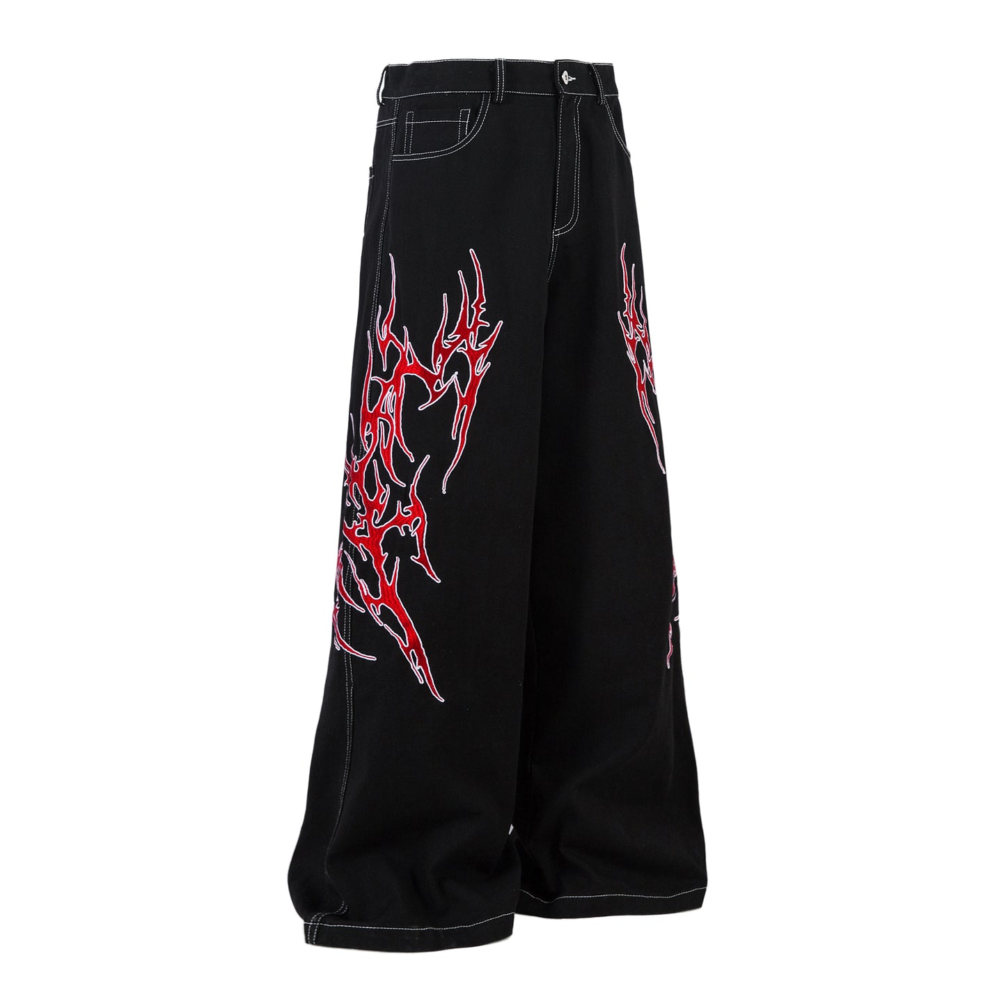 Flame Graphic | Baggy Jeans - Santo 