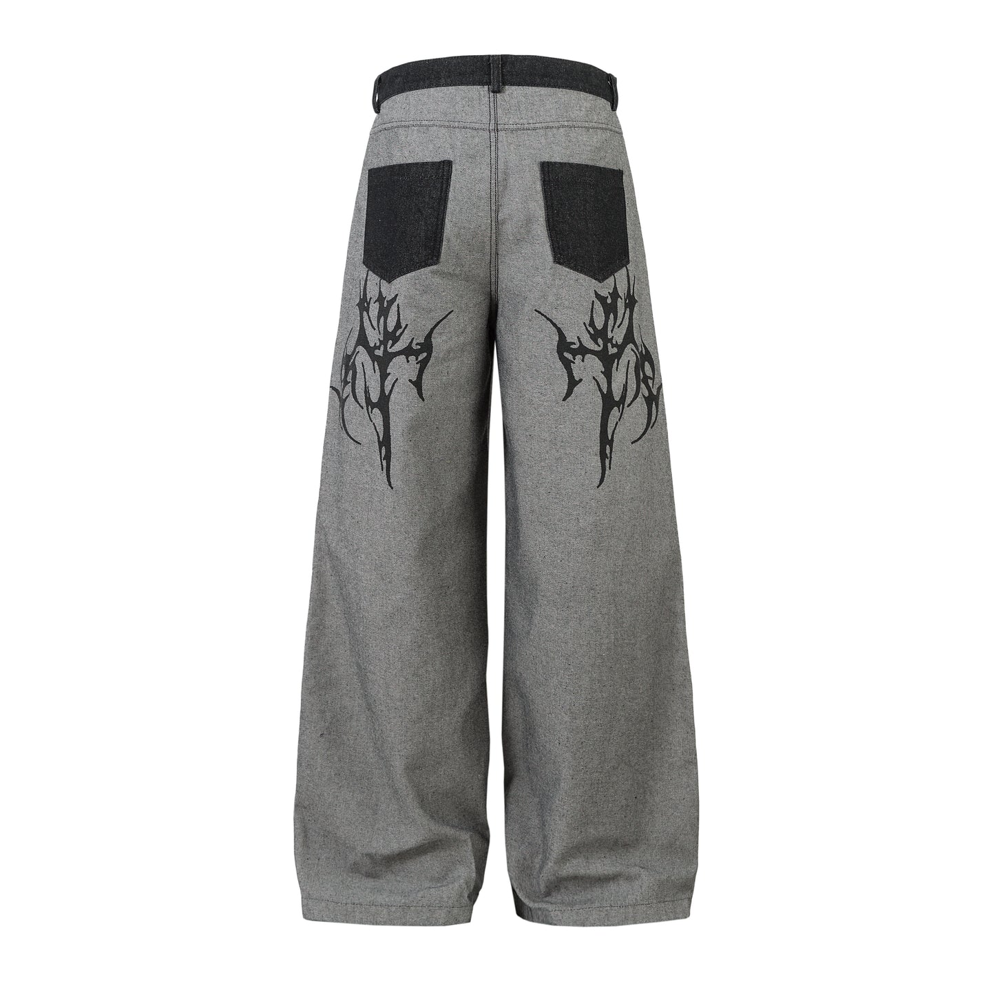 Tribal Flame Print | Baggy Jeans - Santo 