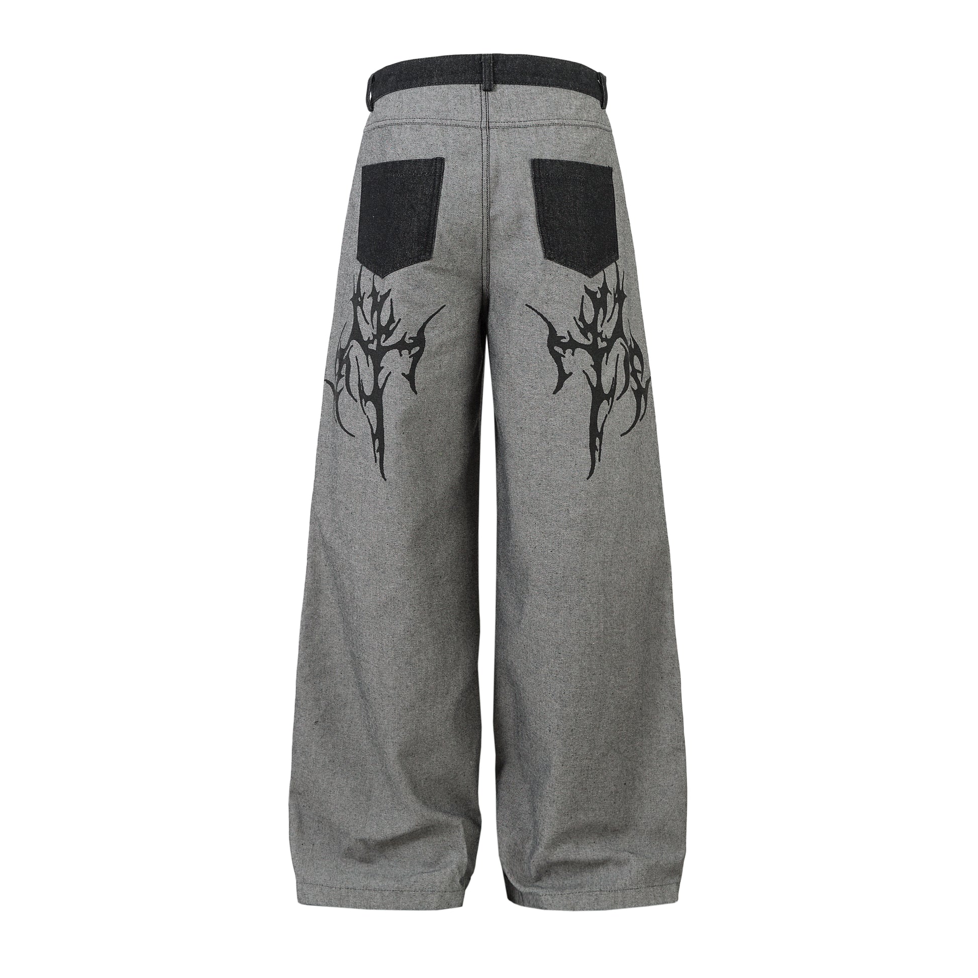 Tribal Flame Print | Baggy Jeans - Santo 