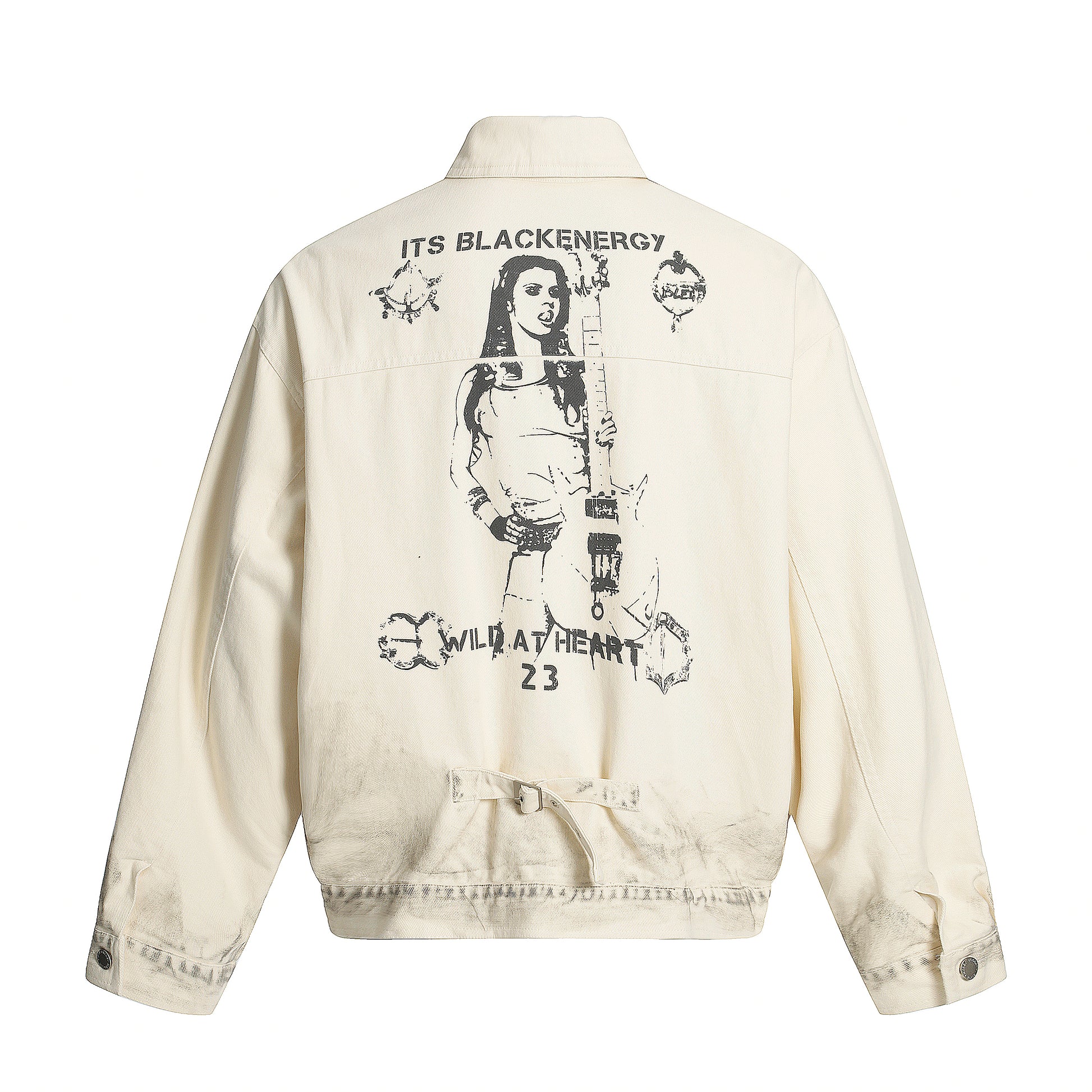 Distressed Washed Graphic | Street Jacket - Santo 