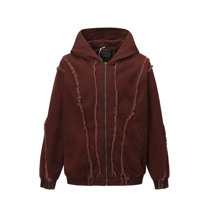 Washed Fray Edge | Hooded Jacket - Santo 