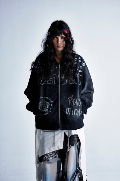 Hip-hop Graffiti Stars | Zip-Up Jacket - Santo 