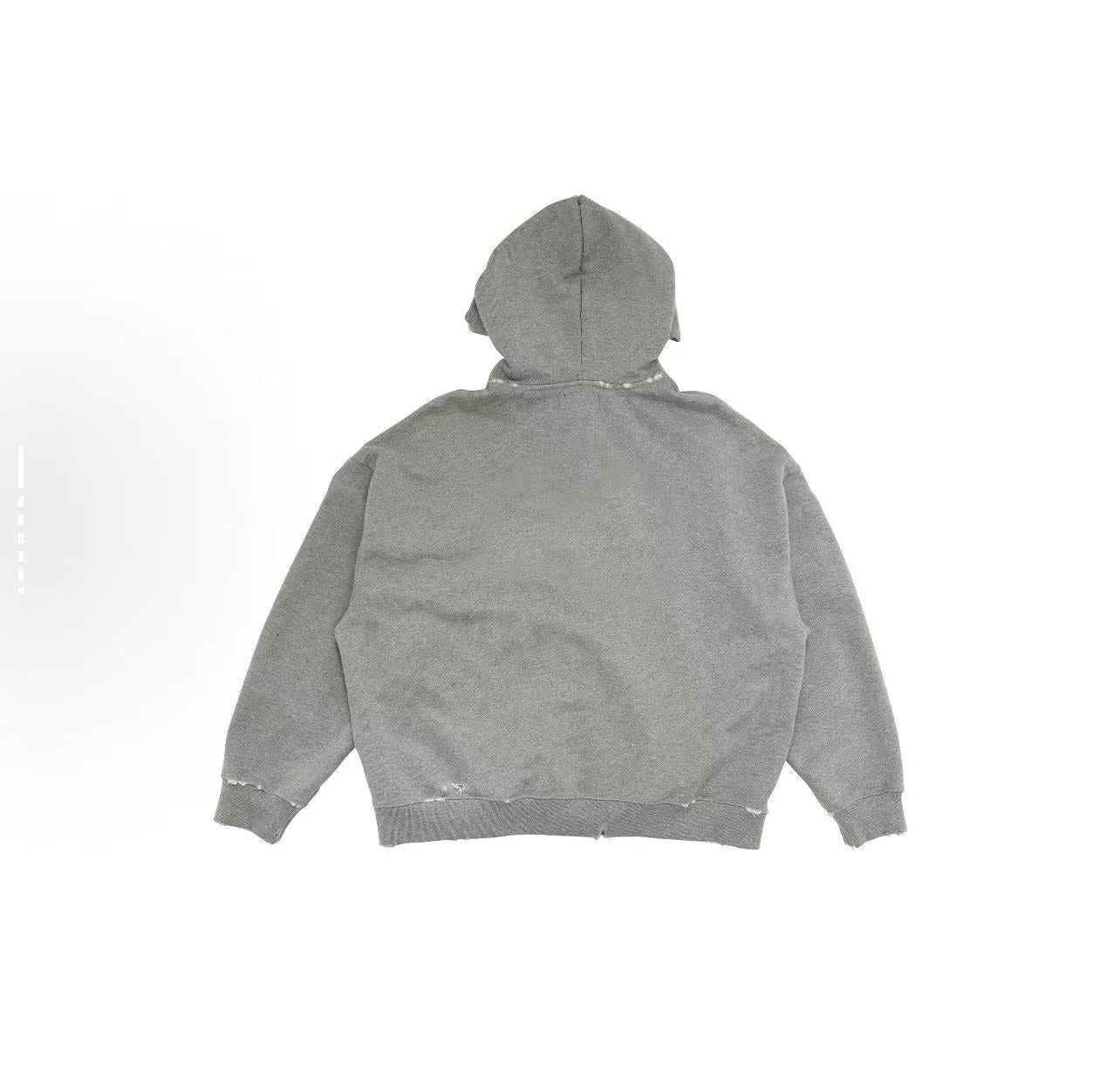 Gothic Text | Distressed Hoodie - Santo 